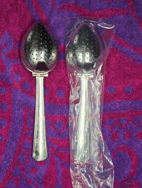 2pc Silver Stainless Steel Tea Infuser/Strainer Spoons- Loose Leaf Filter-spices
